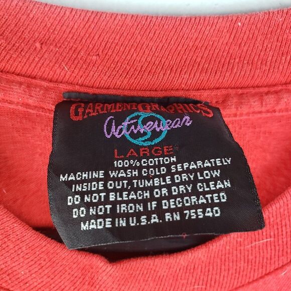 Vintage Y2K 90's Red Bugs Bunny Mistletoe Toe Graphic Christmas Shirt Size Large - Picture 4 of 6